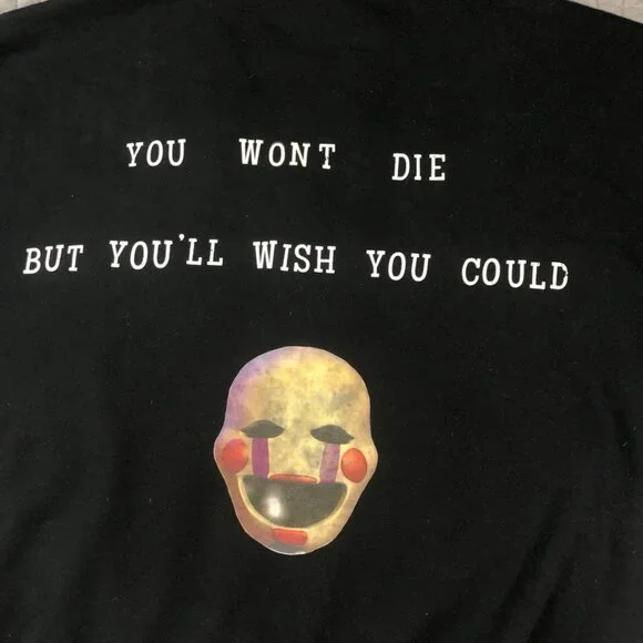 FNAF Horror Sweatshirt Men 2XL Graphic Halloween Five Nights At Freddies - Picture 9 of 13